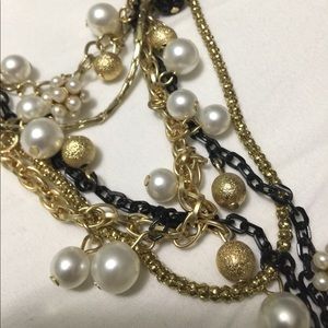 Black and Gold Layered Necklace